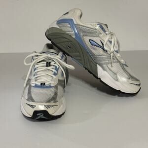 Brooks Addiction Womens Size 10 Running Shoes White Blue Gray Athletic Y2K